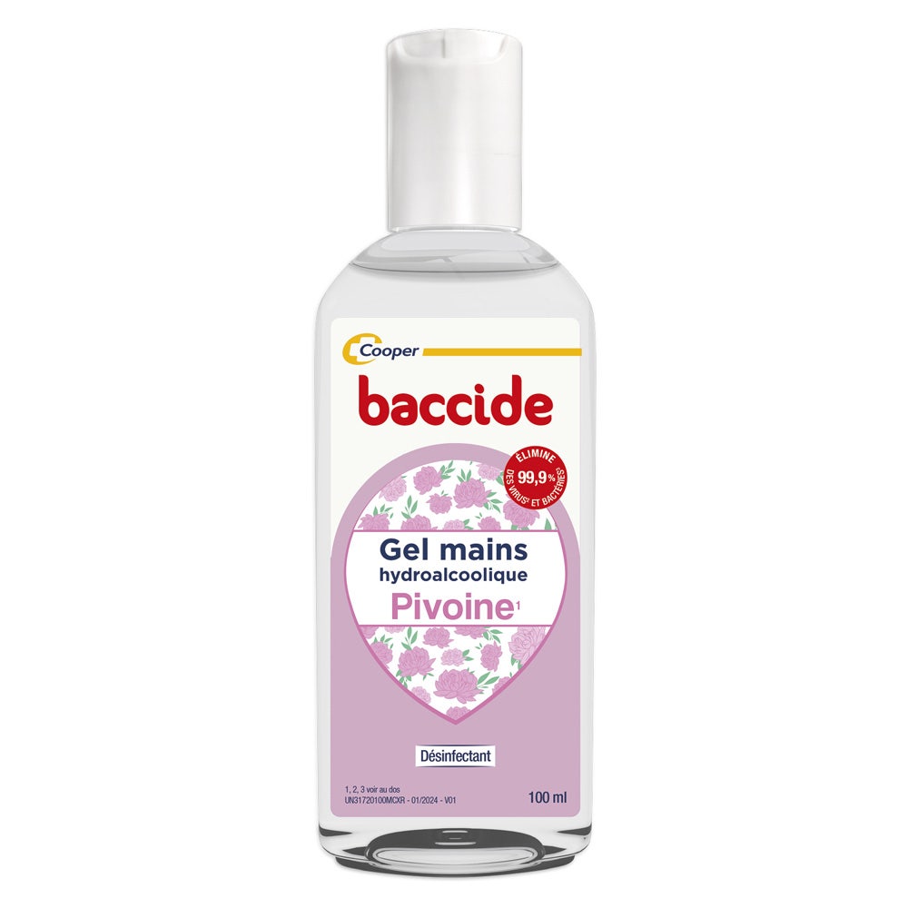 Baccide Gel desinfectante de manos hidroalcohólico peonía pieles sensibles 100 ml