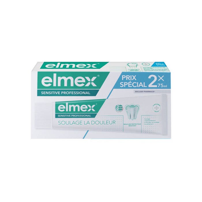 Elmex Sensitive Pasta de dientes analgésica 2x75ml