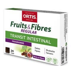 Ortis Frutas y fibras Tránsito regular 24 Cubos