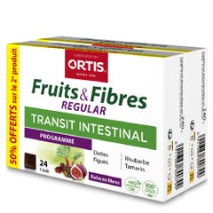 Ortis Frutas y fibras Tránsito intestinal Regular 2x24 cubos