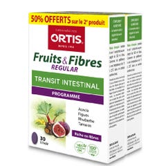 Ortis Frutas y Fibras Regular 2x30 comprimidos
