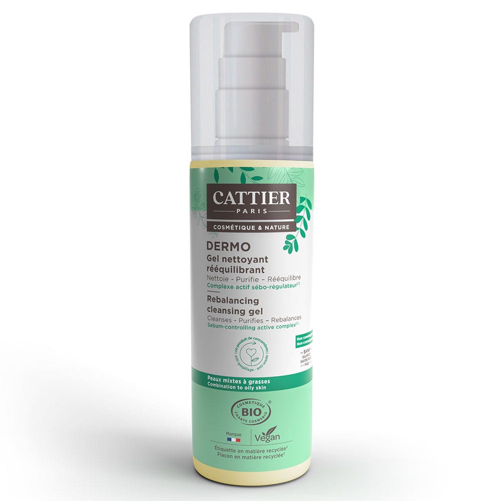 Cattier Dermo Gel limpiador equilibrante Pieles mixtas a grasas 200 ml