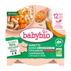 Babybio 100% vegetal Plat Complet Bio Dès 12 Mois Avec Morceaux 230g