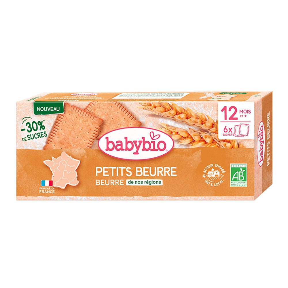 Babybio Panecillos de mantequilla Bio a partir de 12 meses 6 sobres de 2