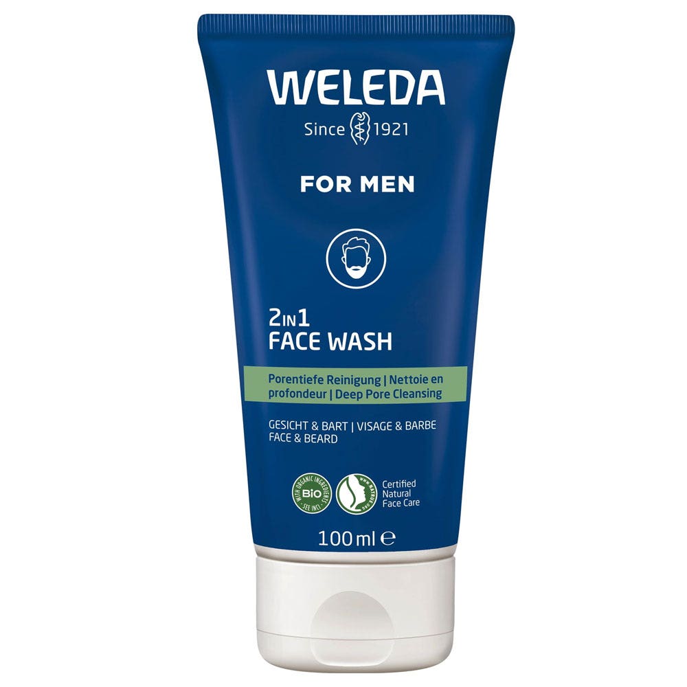 Weleda Hombre Gel limpiador 2en1 para rostro y barba 100 ml