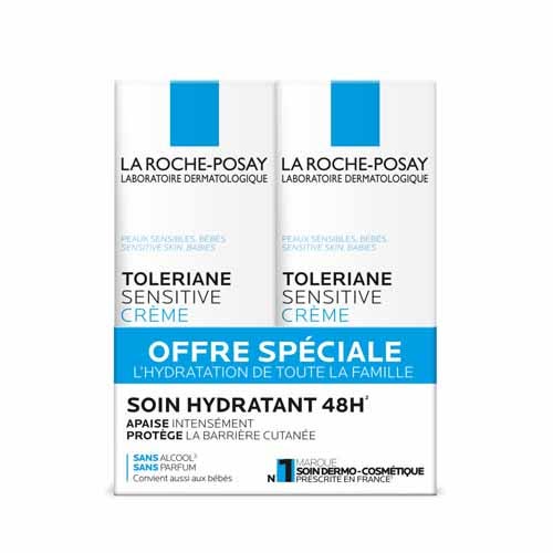 La Roche-Posay Toleriane Crema hidratante calmante protectora pieles sensibles 2 x 40 ml