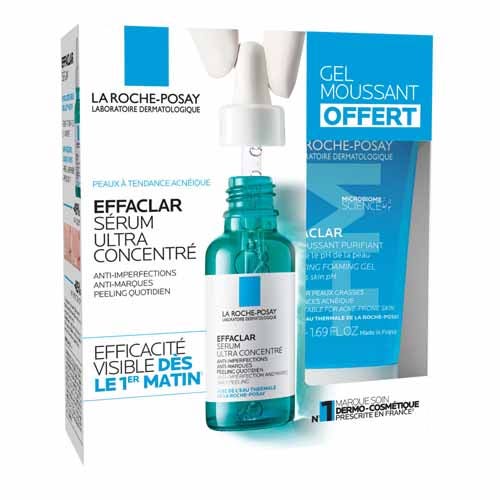 La Roche-Posay Effaclar Sérum Ultra Concentrado + Gel Espumoso pieles tendencia acencia