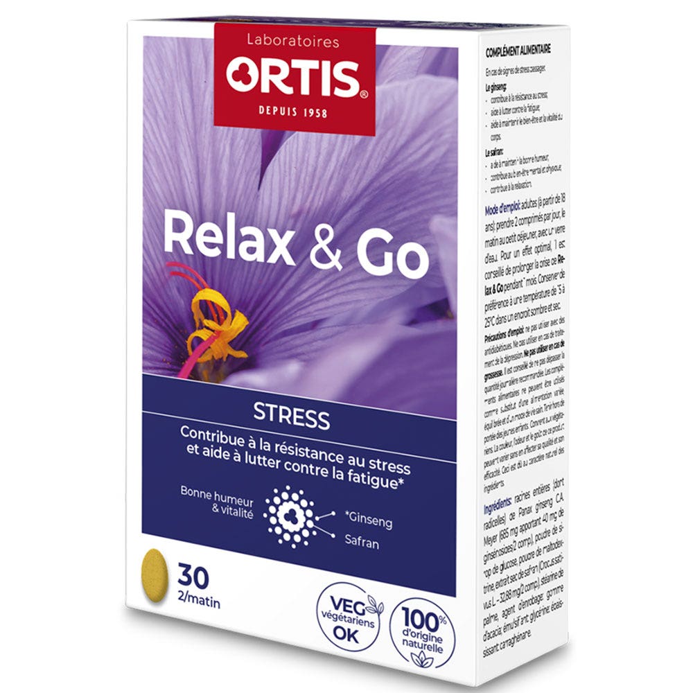 Ortis Relax &amp; Go Stress 30 comprimidos
