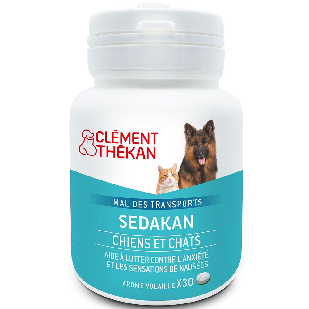 Clement-Thekan Sedakan mareo en transporte perros y gatos 30 comprimidos