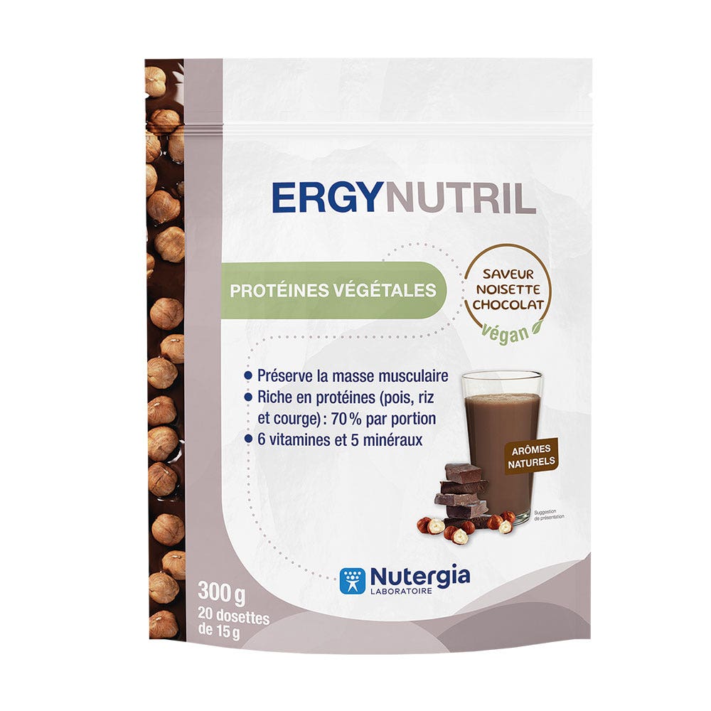 Nutergia ERGYNUTRIL Vegano Avellana-chocolate Proteínas vegetales 350g