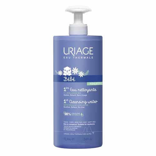 Uriage Bebé Primera Agua Limpiadora Rostro Cuero Y Nalgas Bebe 1l