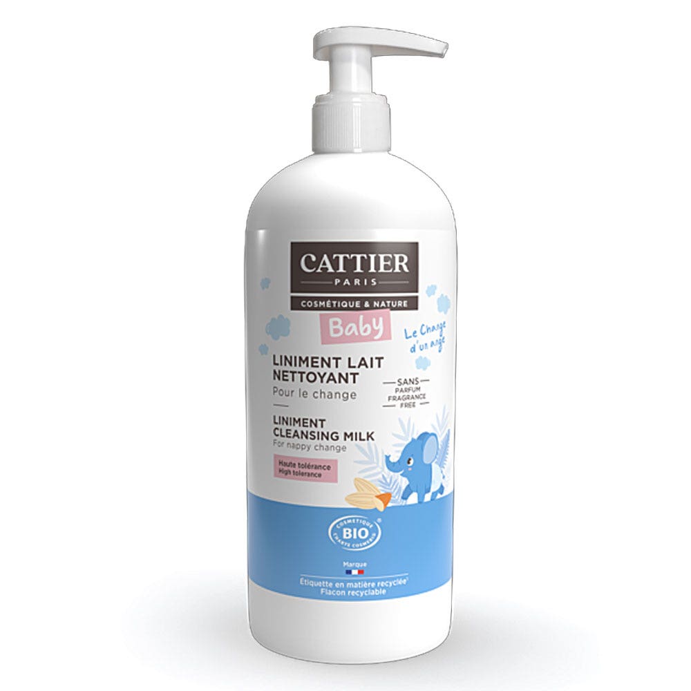 Cattier Bebé Liniment Lait Nettoyant BIO 500ml