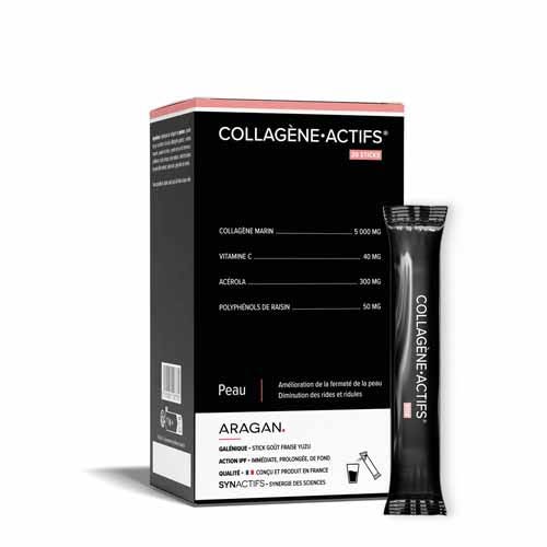 Aragan Synactifs Colágeno activos 20 palitos de fresa yuzu