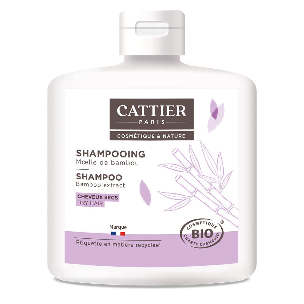 Cattier Champú Cabello seco médula de bambú bio 250ml