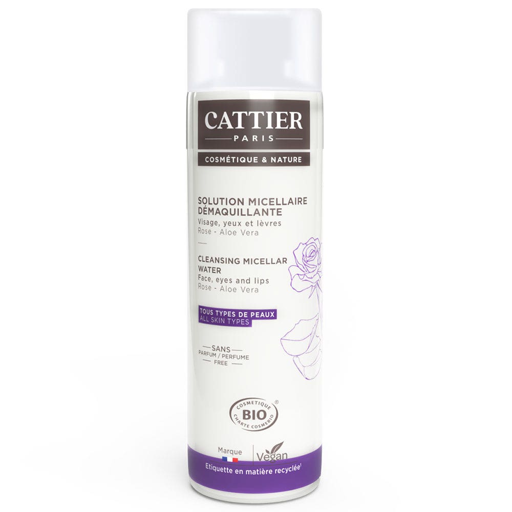 Cattier Desmaquillante micelar rosa aole vera bio 300ml