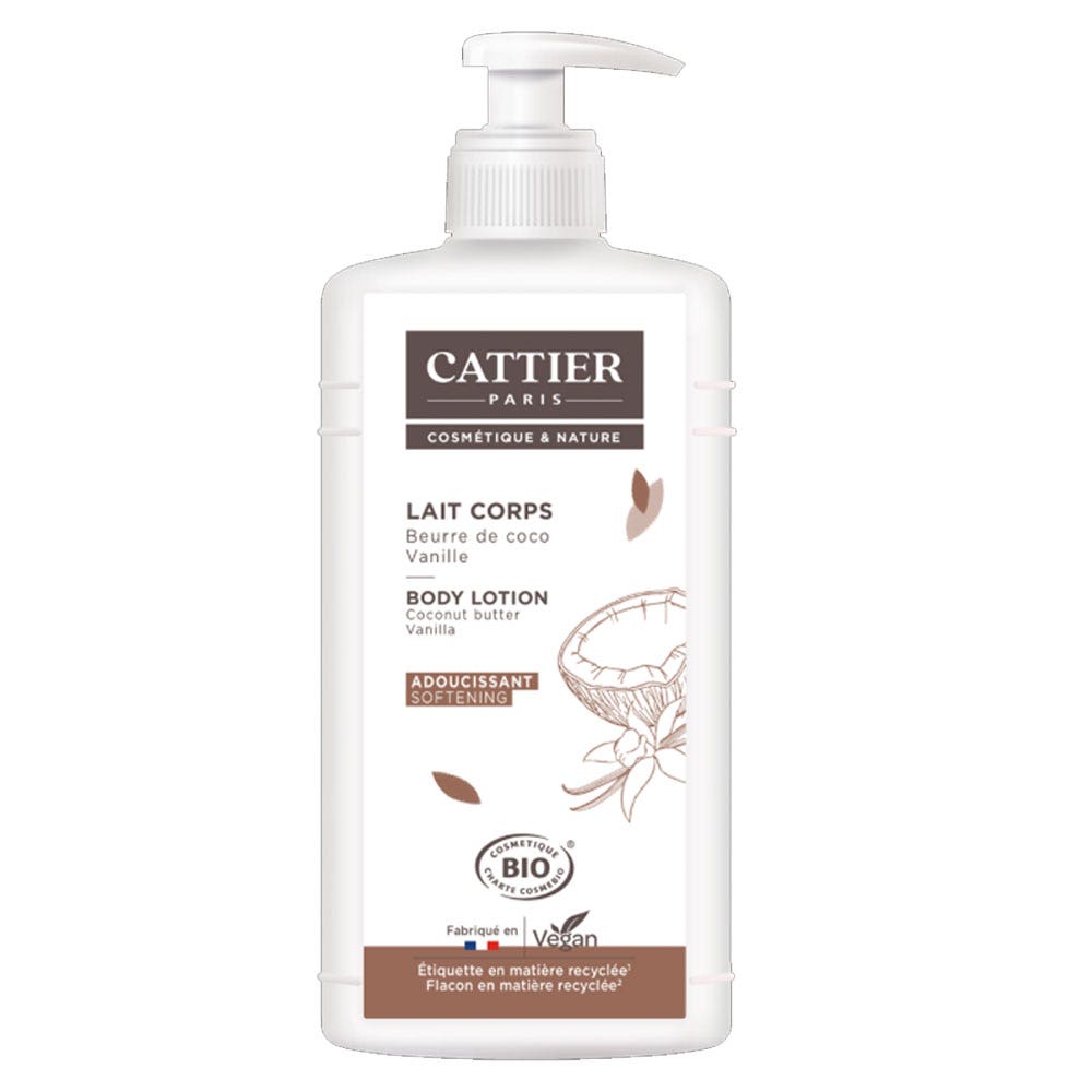 Cattier Loción corporal manteca de coco vainilla bio 500ml