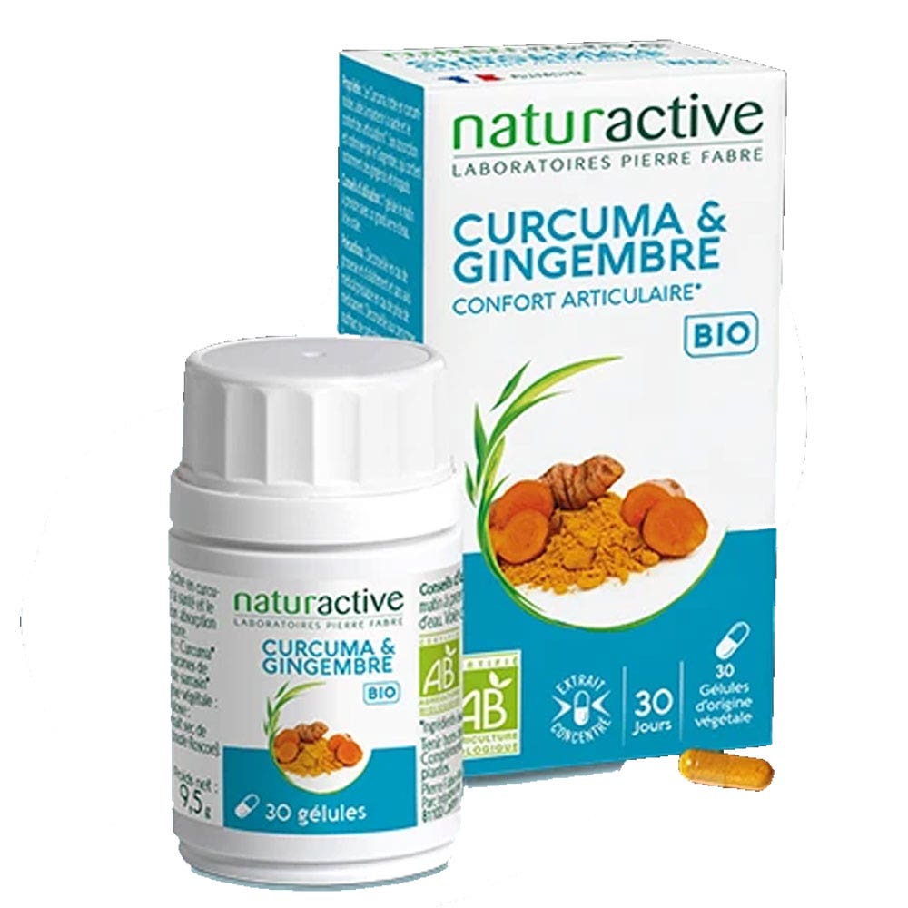 Naturactive Cúrcuma y jengibre ecológicos Confort Articular 30 cápsulas