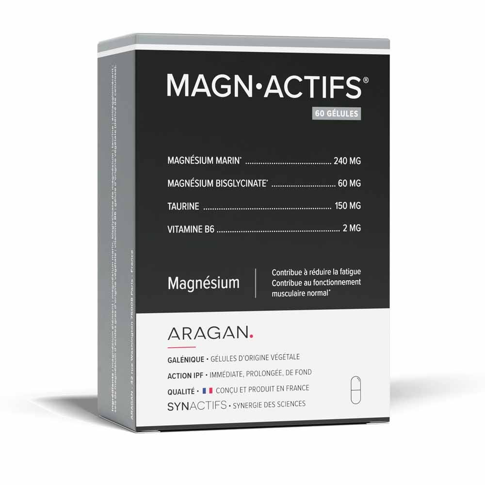 Aragan Synactifs Magnactifs Magnesio 60 cápsulas