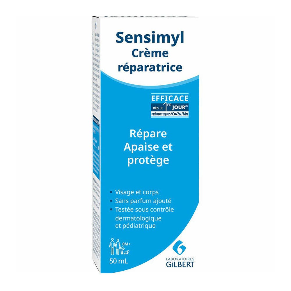 Sensimyl Crema reparadora Cara y cuerpo Piel sensible irritada 50 ml