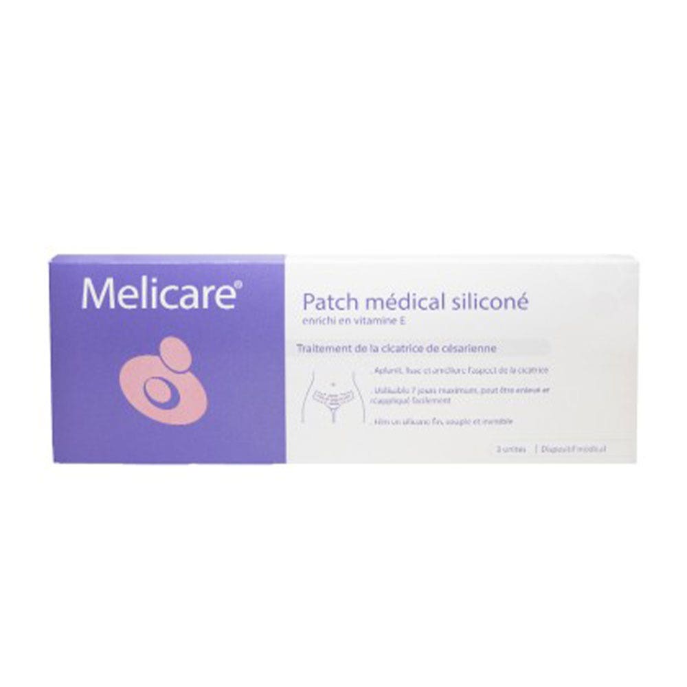 Melicare Parche médico de silicona Enriquecido con vitamina E x3 4x22cm