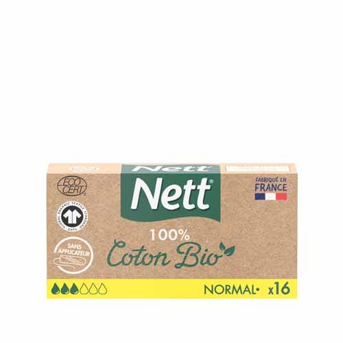 Nett Tampones sin aplicador de algodón Bio 0.037