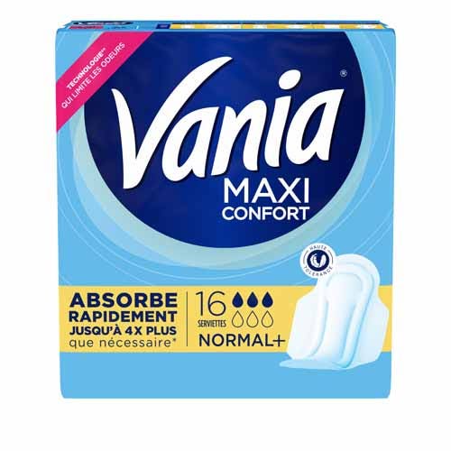 Vania Maxi Confort Normal Plus 16 Toallas Vania|Maxi Confort Normal Plus 16 Toallas Higiene x16