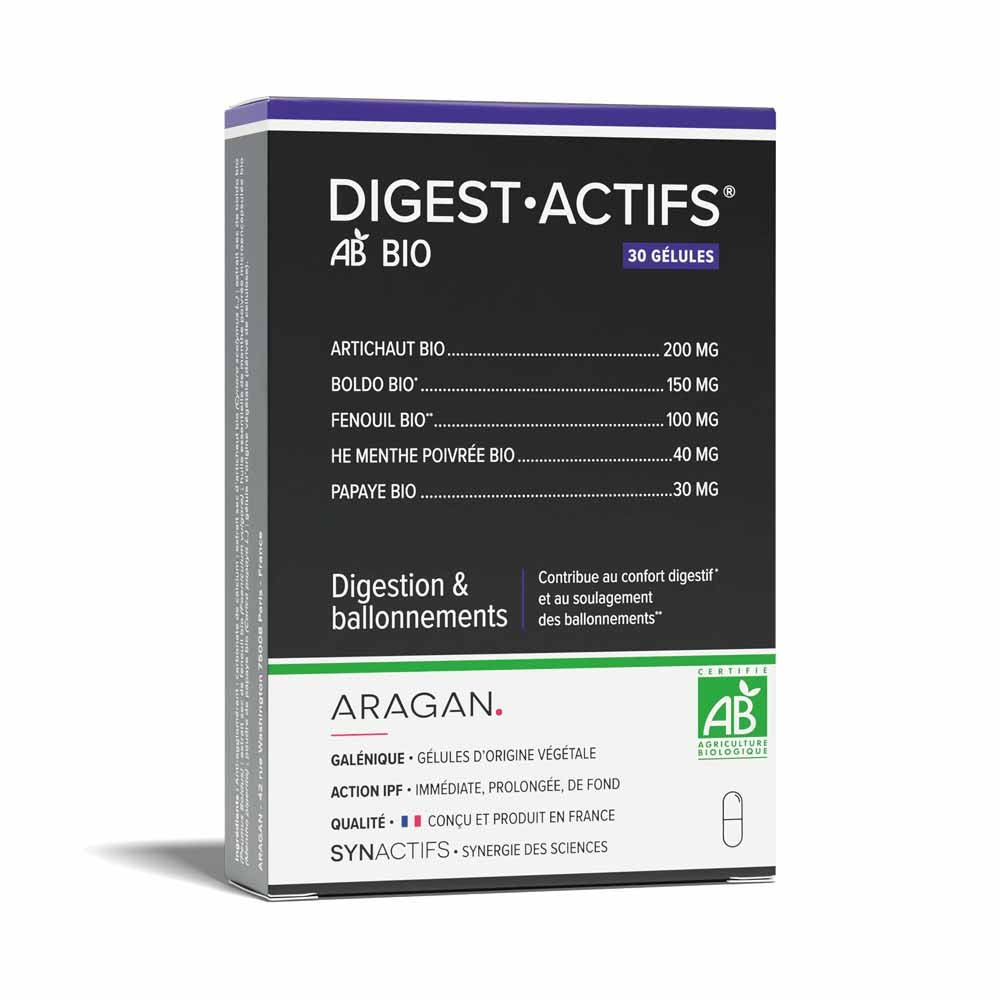 Aragan Synactifs DigestActifs bio 30 cápsulas