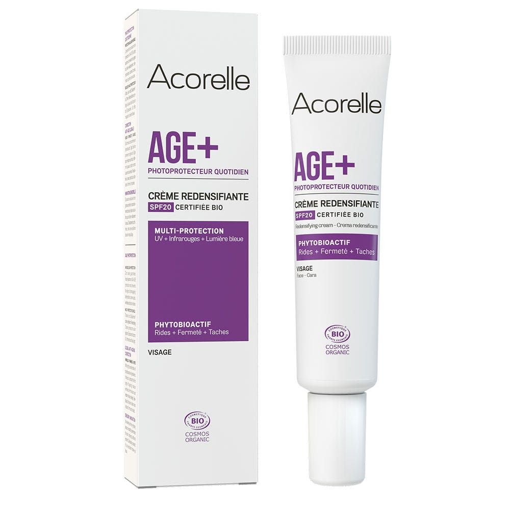 Acorelle Crema Facial Redensificante Age+ SPF20 Bio Certificada 40 ml