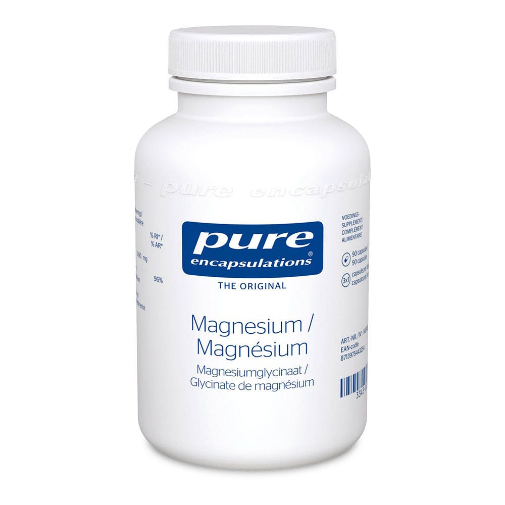 Pure Encapsulations Magnésio (glicinato de magnesio) 90 cápsulas