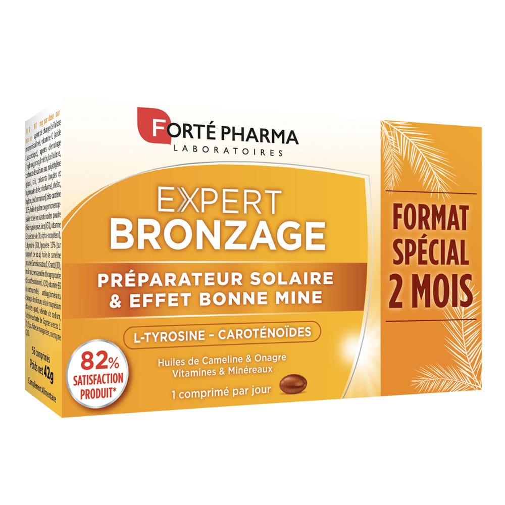 Forté Pharma Sun Expert Expert Bronceado programa preparador solar 56 comprimés