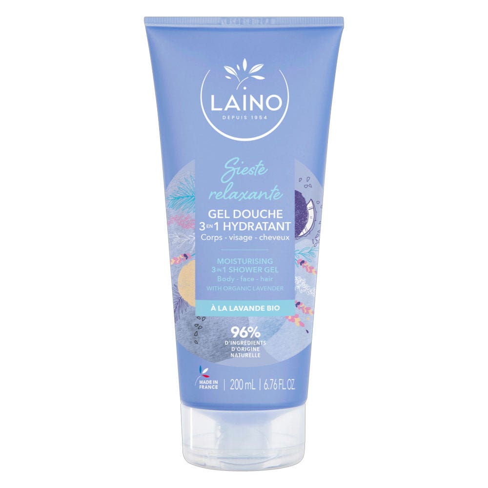 Laino Sieste Relaxante 3en1 Gel ducha hidratante con Lavanda Bio 200 ml
