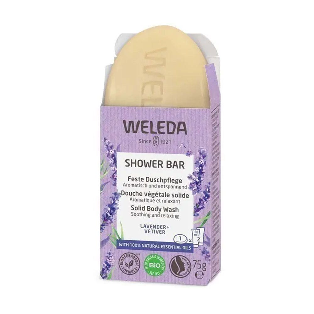 Weleda Ducha de planta maciza Lavanda + Vetiver 75g