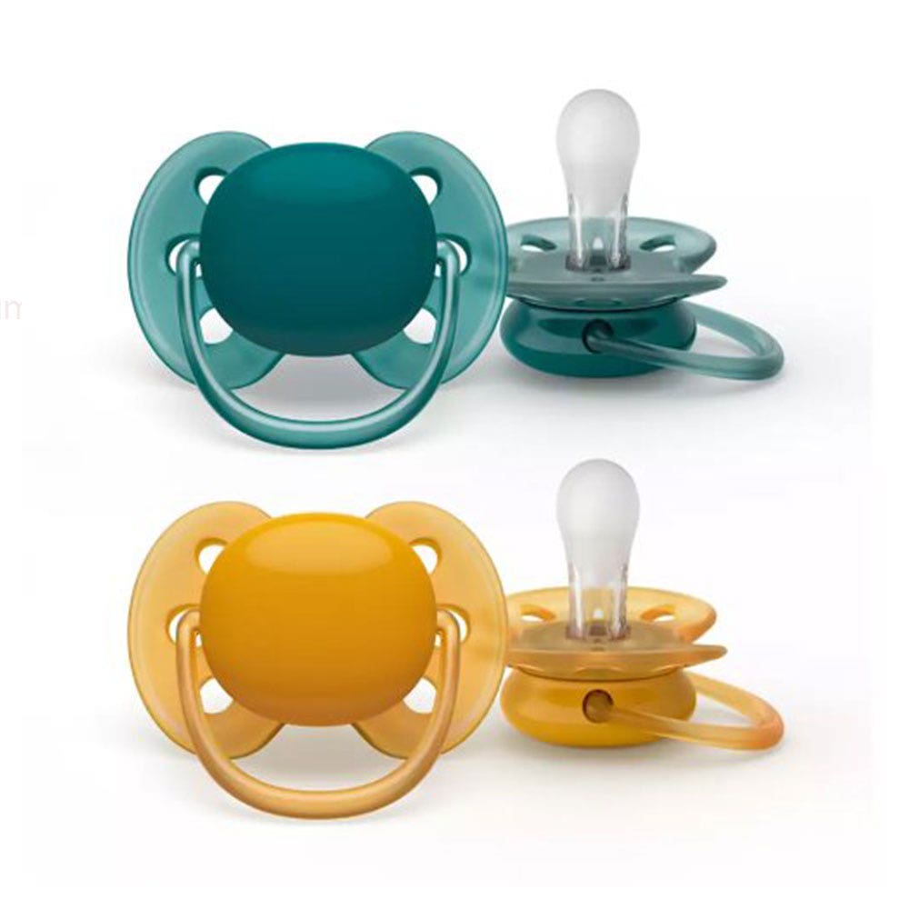 Avent Ultra Soft Chupetes de ortodoncia de 6 a 18 meses Piel sensible x2
