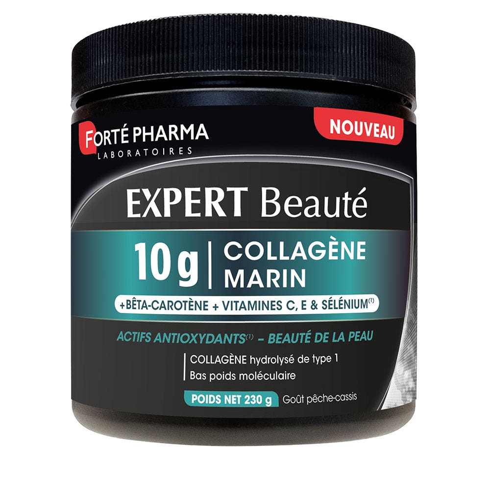 Forté Pharma Expert Beauté Colágeno Marino 10g Goût pêche-cassis 230g