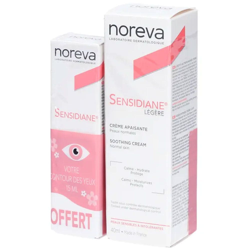 Noreva Sensidiane Crema Ligera Calmante Piel Normal 40ml + Contorno de Ojos Calmante 15ml