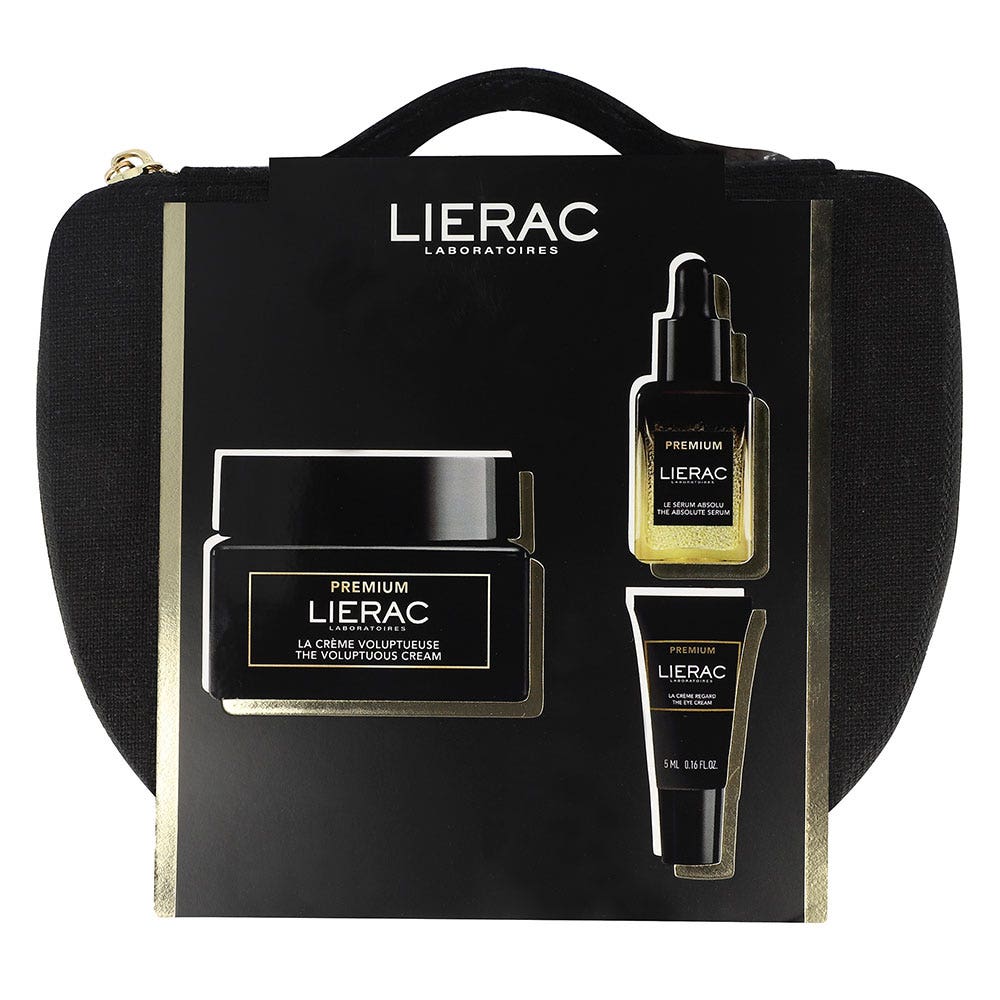 Lierac Premium Cofre Crema Voluptuosa Antiedad 50ml + Sérum 13ml + Contorno de Ojos 5ml Pieles maduras
