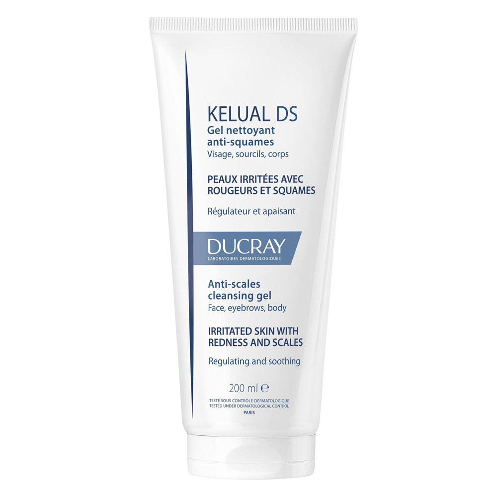 Ducray Kelual Ds Gel Espumoso Rostro Y Cuerpo Pieles Irritadas Con Rojeces Y Escamas 200ml