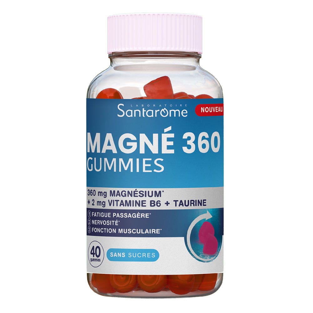 Santarome Magnesio 360 mg relajación sin azúcares 40 gominolas