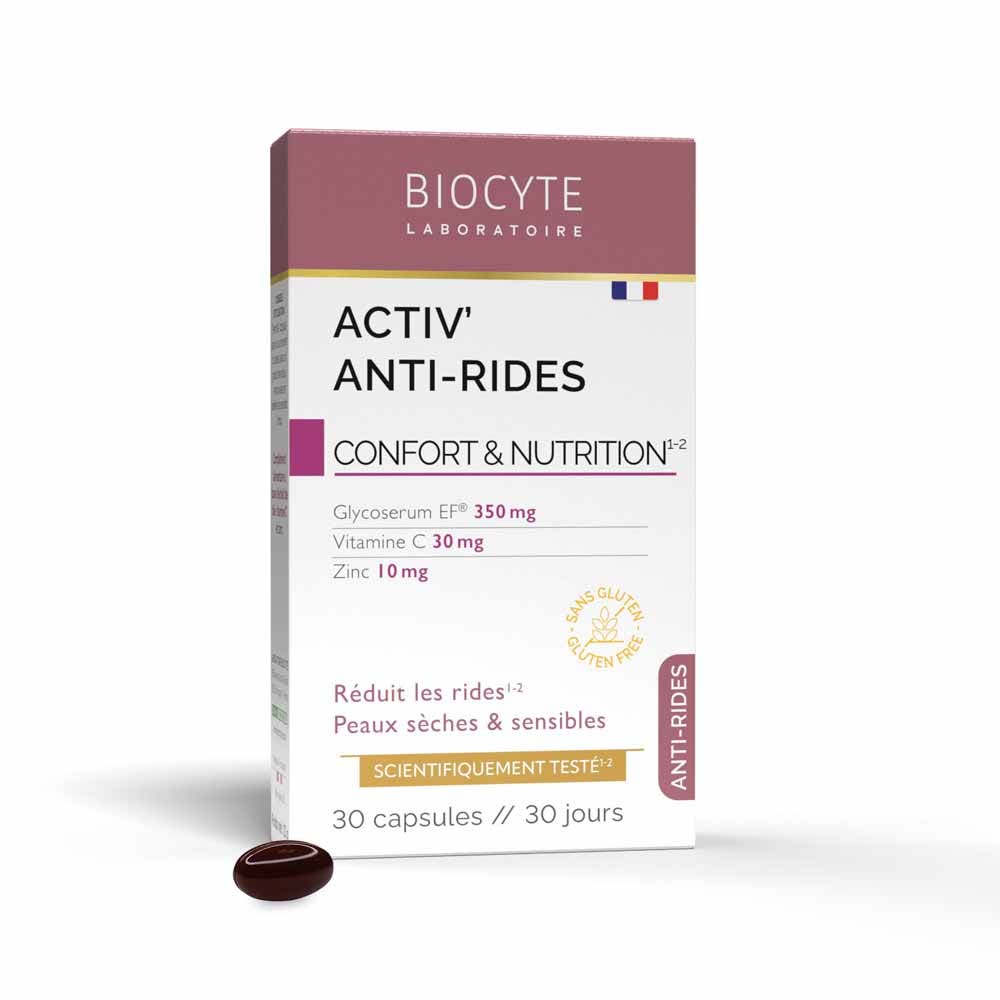 Biocyte Antiarrugas Activ'Anti-rides Pieles secas y sensibles 30 Capsulas
