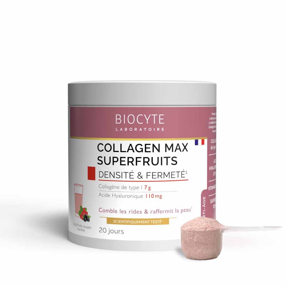 Biocyte Antiedad Collagena Maxi Superfrutas Sabor a frutos rojos y menta 260g