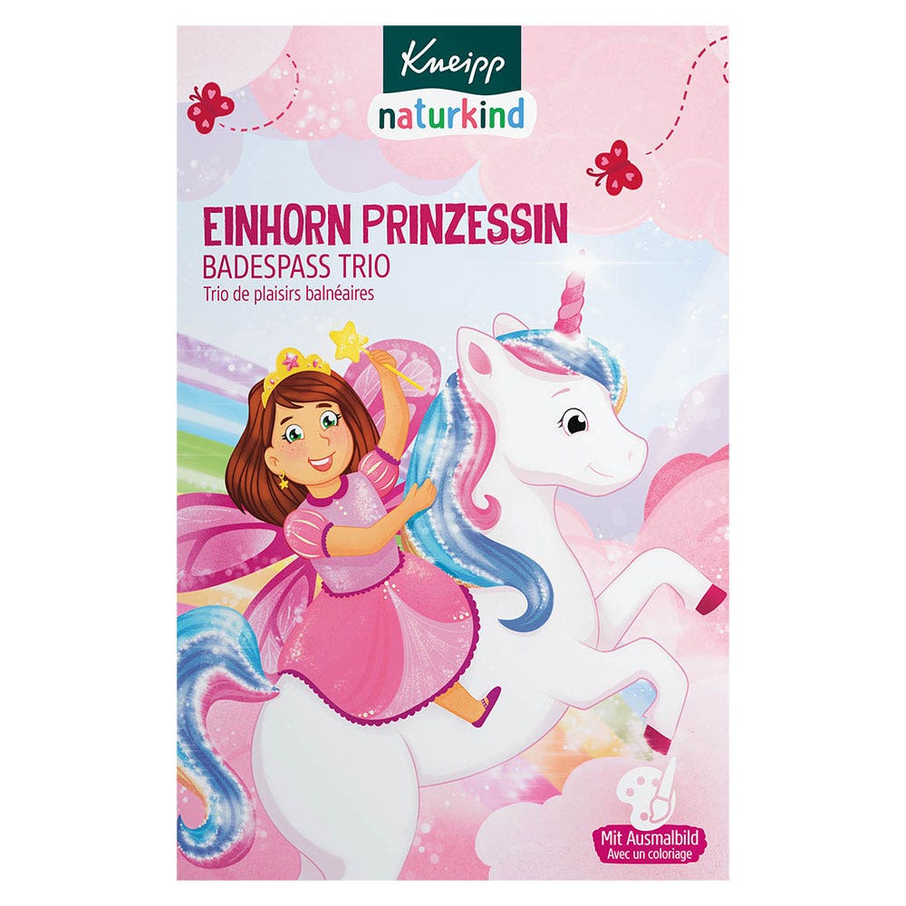 Kneipp Naturkids Bain effervescent Trio de produits - Princesse 185g