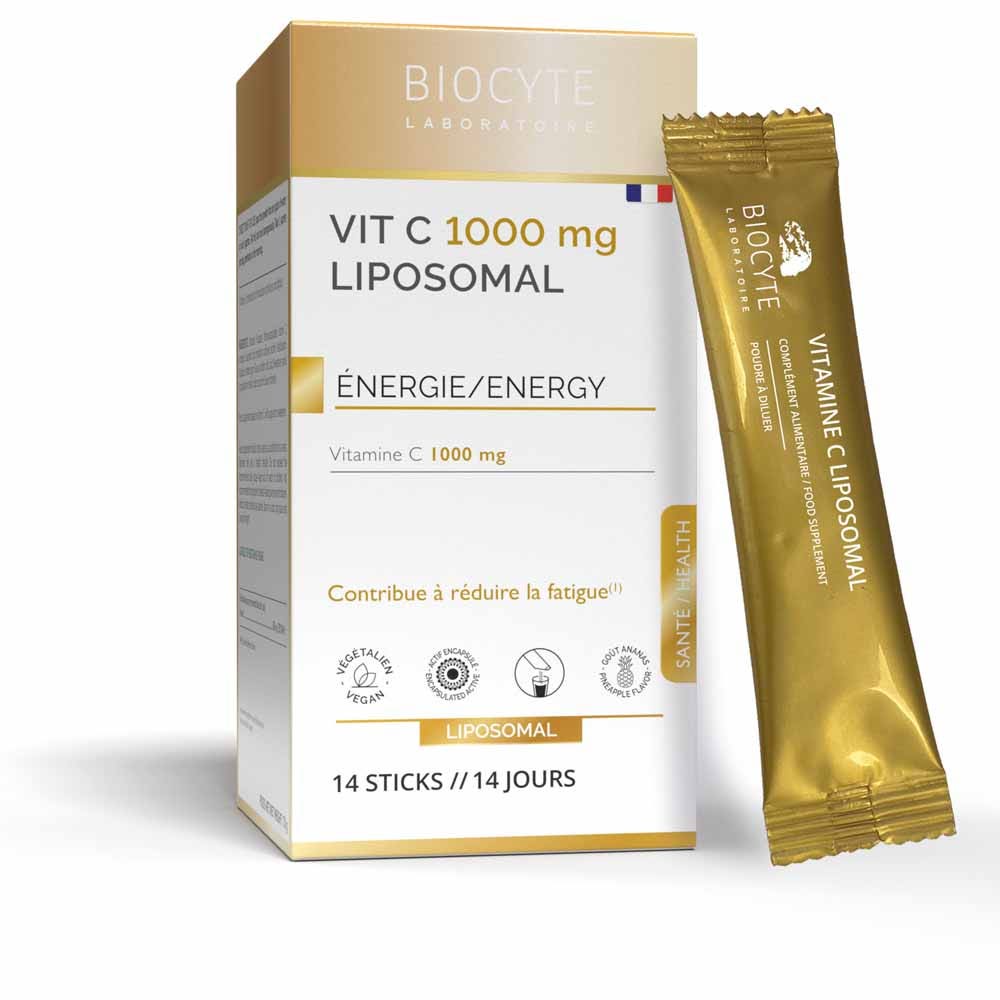 Biocyte Salud Vitamina C Liposomal 1000mg Energía Sabor piña 14 Palos