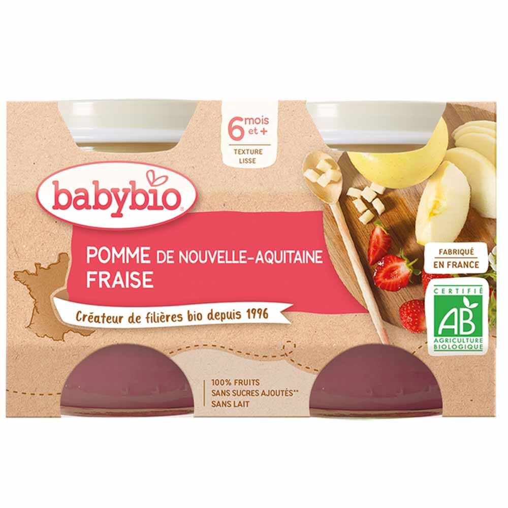 Babybio Frutas Petits Pots De Bio Des 6 Mois 2x130g