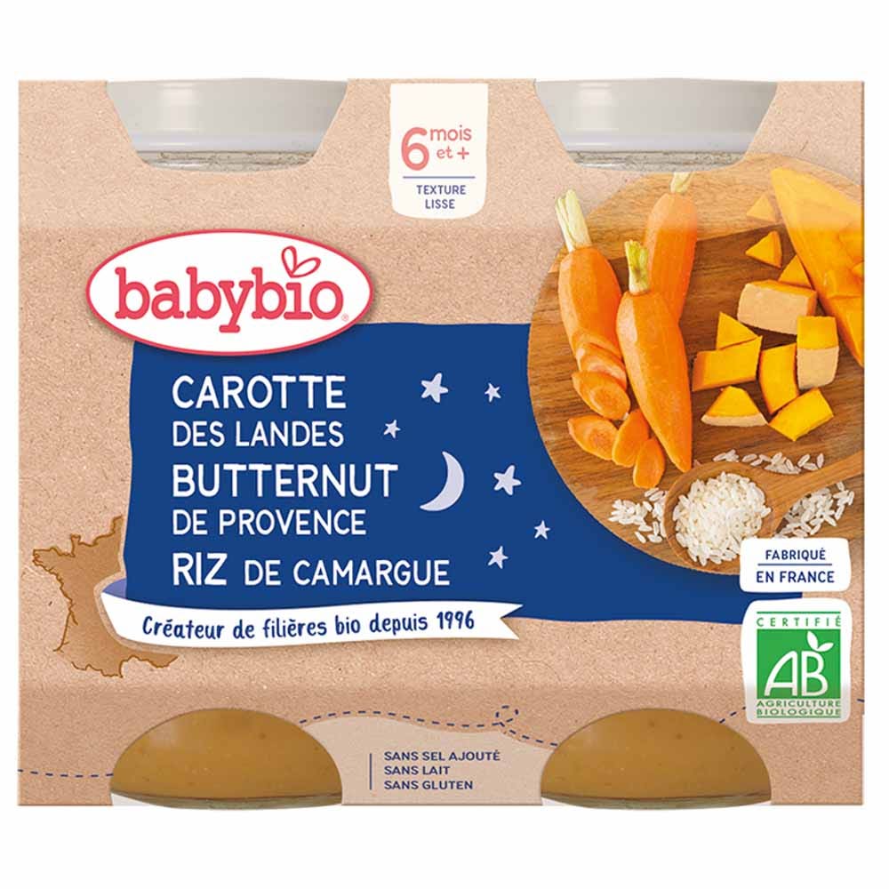 Babybio Menu Buenas Noches A Partir De 6 Meses Bio 2x200g