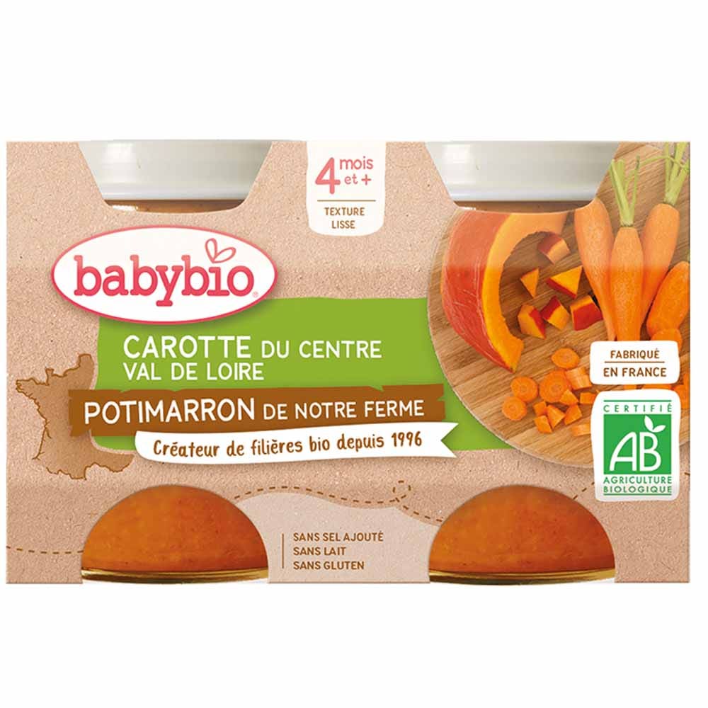 Babybio Verduras Potitos bio a partir de 4 meses 2x130g