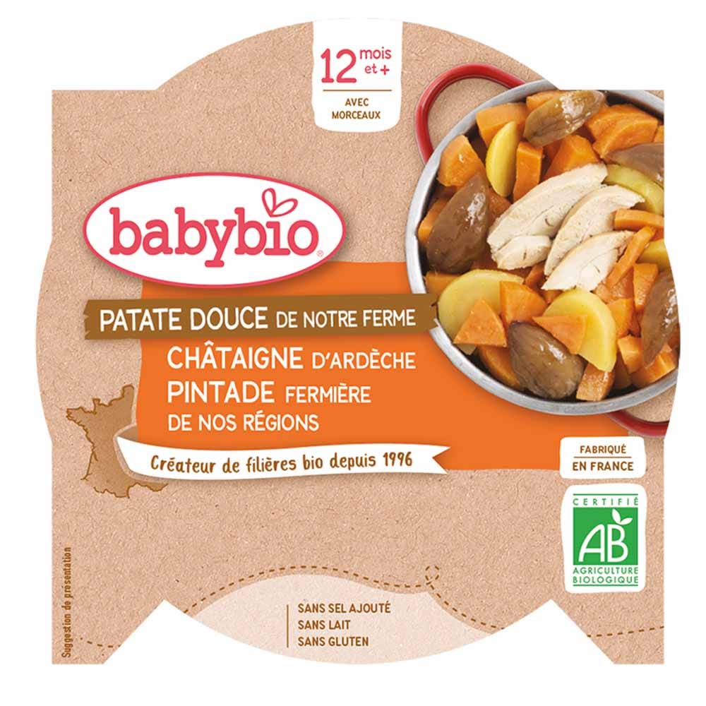 Babybio Plato Con Tropezones A Partir De 12 Meses 230g