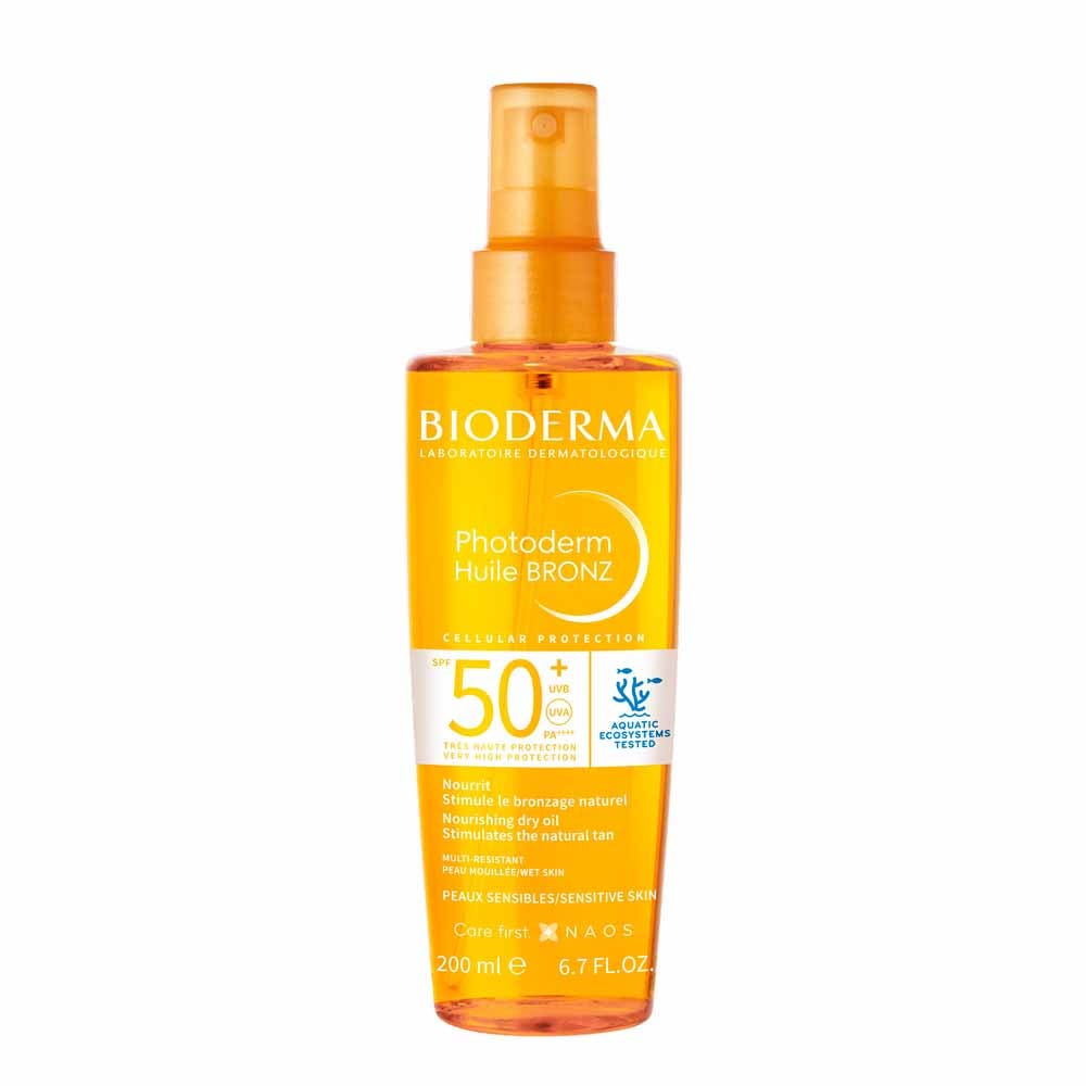Bioderma Photoderm Aceite Seco Protección Muy Alta Spf50+ Bronz Peaux sensibles 200ml