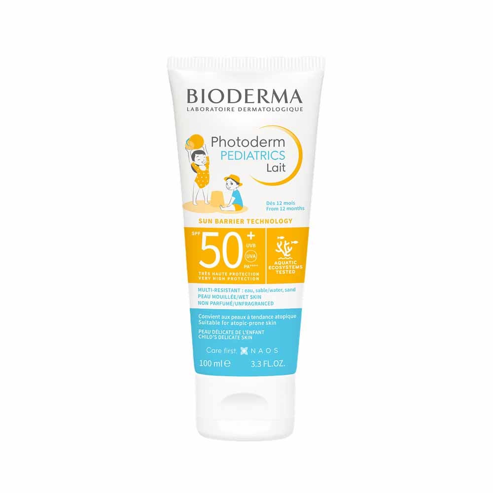 Bioderma Photoderm Leche solar SPF50+ Niños Pediatrics a partir de 12 meses piel tendencia atópica 100 ml