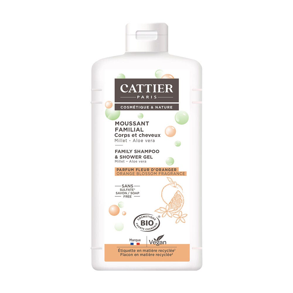 Cattier Gel Familiar Perfume Flor De Naranjo Cuerpo Y Cabello Bio 500ml
