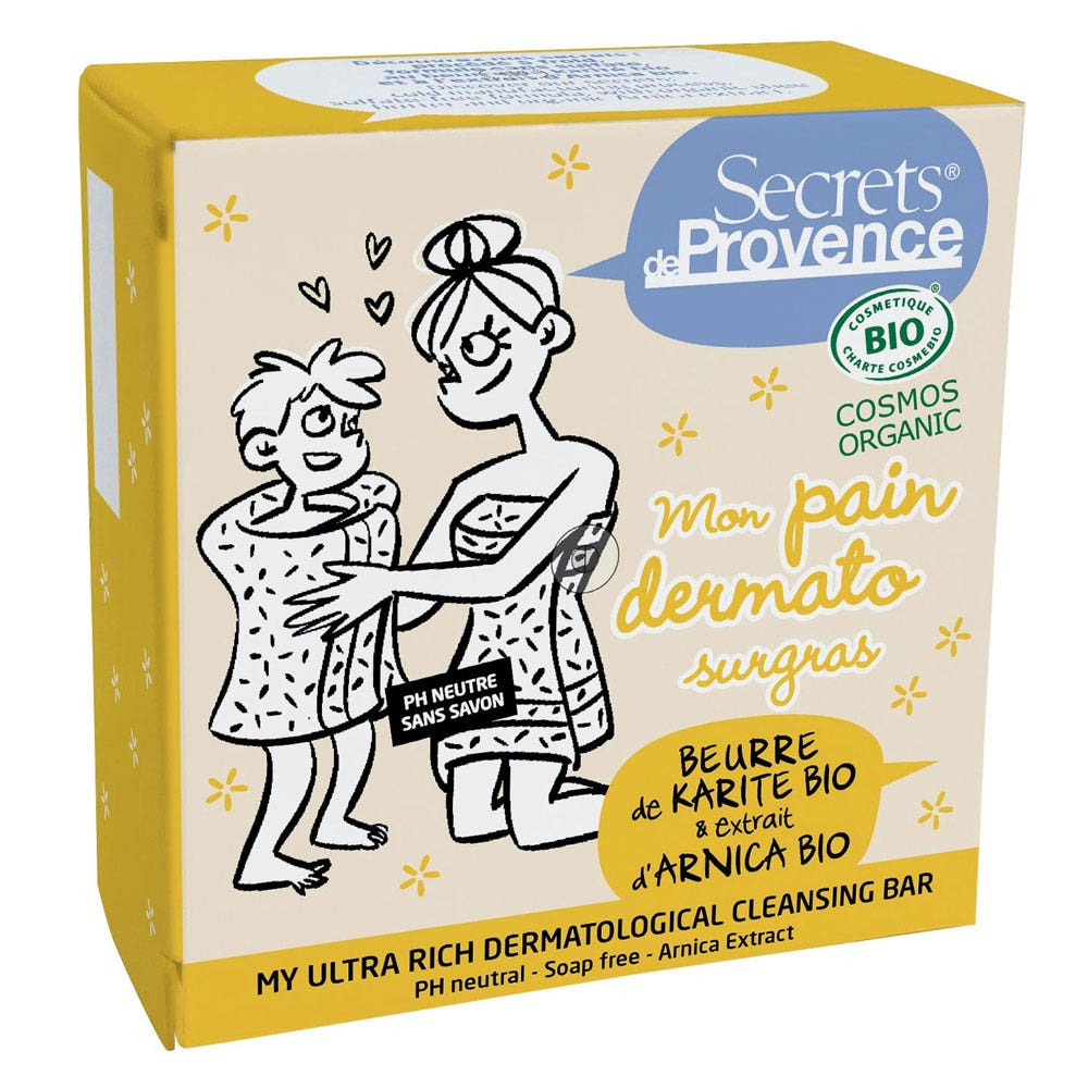 Secrets de Provence Barra Dermatológica Surgrasada Manteca de karité ecológica y Arnica 90g